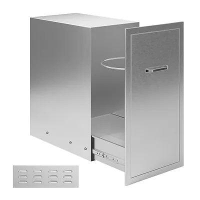 Outdoor Kitchen Trash Drawer, 20 in D×26 in H×14 in W