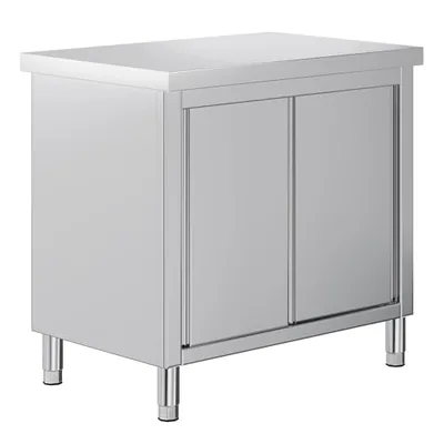 36-Inch Stainless Steel Work Table with Cabinet