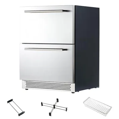 24 Inch Under Counter Drawer Fridge, Beverage Refrigerator