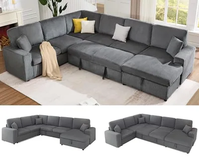 130 in Sofa Bed, Sleeper Sofa, Gray